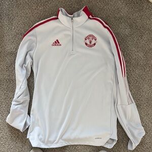 Adidas Manchester United White and Red Pullover